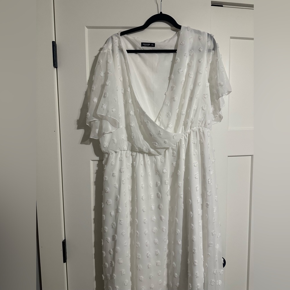 Shein white maxi dress